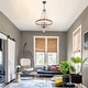 preview thumbnail 11 of 23, Oaks Aura Farmhouse Candle Style 4-Light Wood Ceiling Light Bohemia Beaded Wood Chandelier