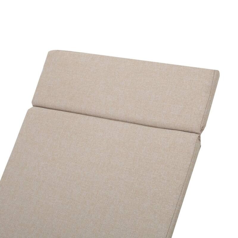 Roomfitters Salem Outdoor Chaise Lounge Cushion with Ties, Water Resistant, Patio Pad