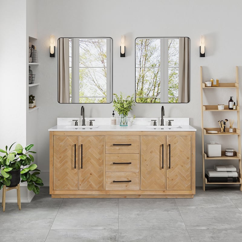 Altair Bellavia Bath Vanity in Weathered Fir with Mirror