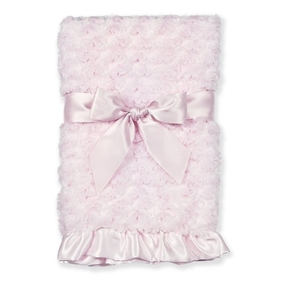 Bearington Baby Pink Swirly Snuggle Blanket, 28.5" x 28.5"
