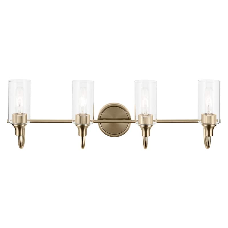 Kichler Lighting Kavi 31.5" 4-Light Vanity Light with Clear Glass in Champagne Bronze