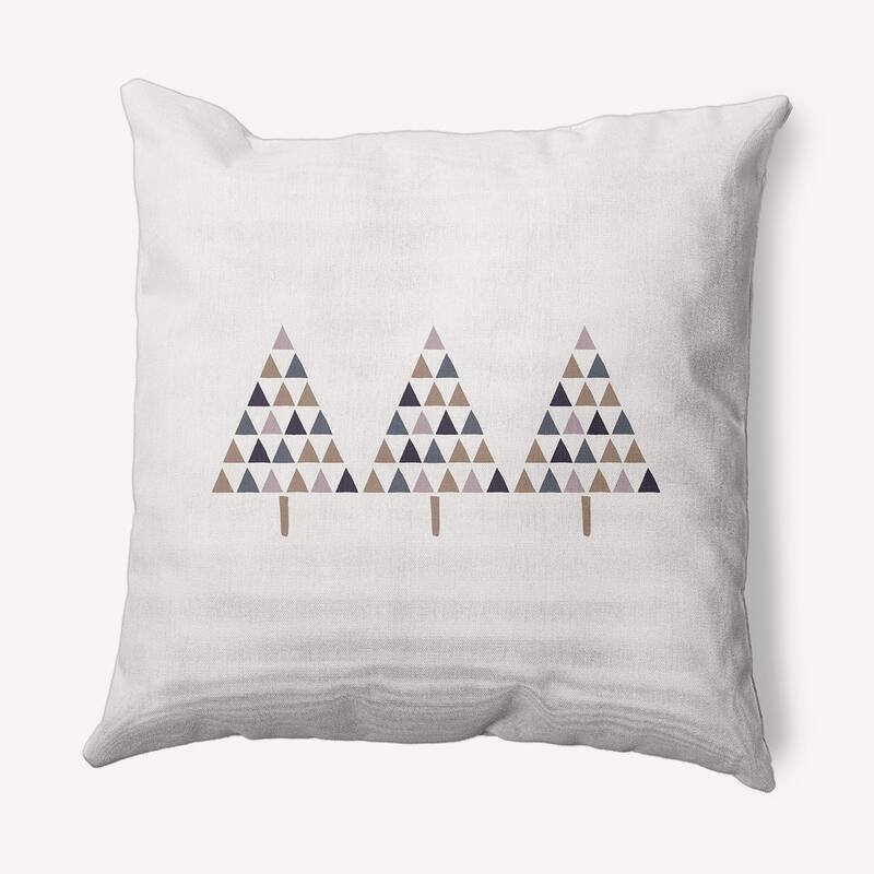 Triangle Trees Christmas Soft Spun Polyester Decorative Throw Pillow - 26 x 26 - Snow