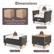preview thumbnail 3 of 9, Costway 5 PCS Patio Furniture Set with Storage Table Ottomans Soft - See Details