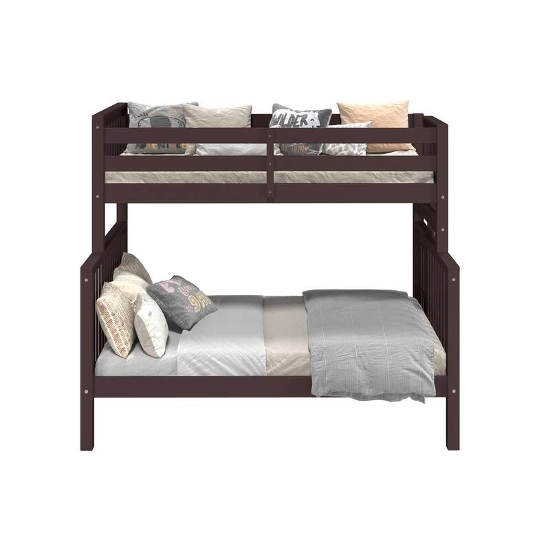 Taylor & Olive Trillium Twin over Full Bunk Bed with End Ladder