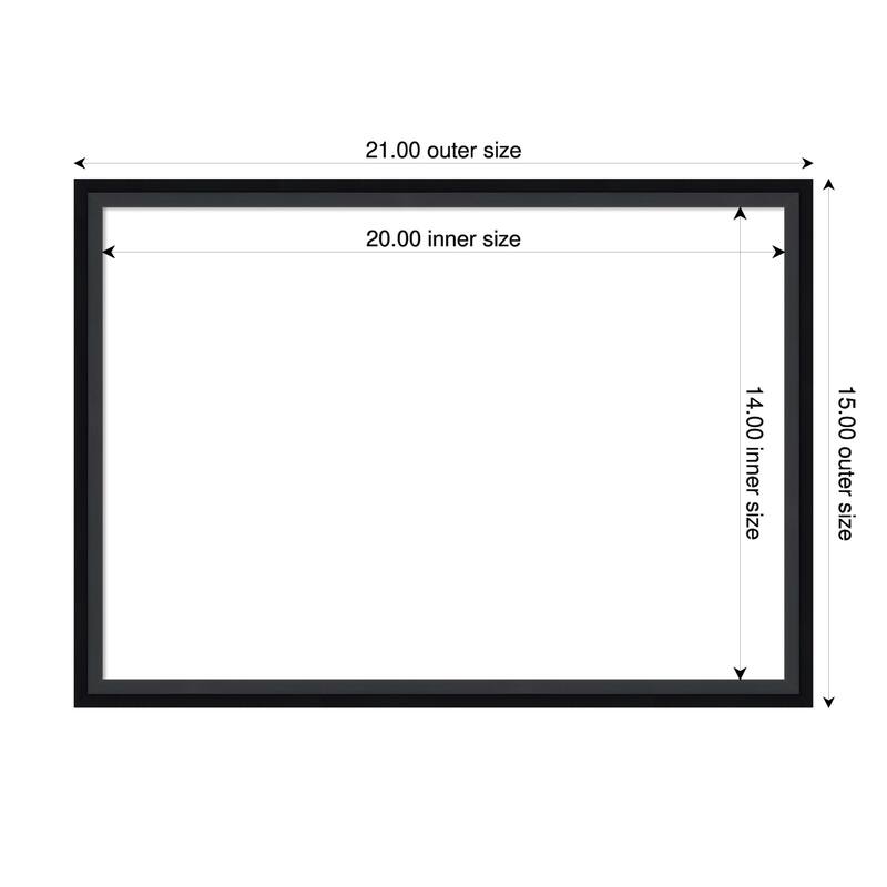 Amanti Art Lucie Black Framed Dry Erase Magnetic Board - 21 x 15 in - Lucie Black