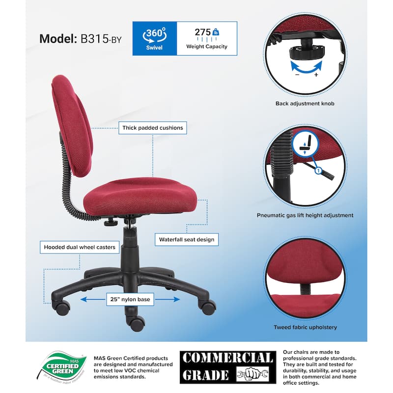 Boss Deluxe Posture Chair - Burgundy