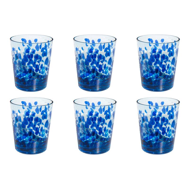 Abode Homewares Vetro Acrylic Drinking Glass - Blue - Set of 6 - 16.1 oz