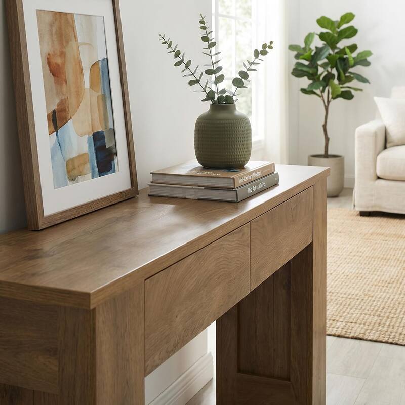 63-Inch Console Table with 2 Drawers, Modern Long Entryway Sofa Table for Hallway - 63" L x 11.8" W x 31.5" H