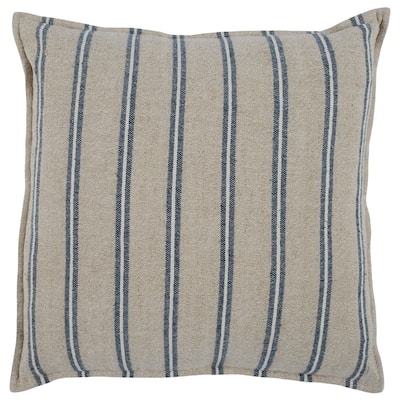 Demi 26" Rectangular Throw Pillow, Natural Blue