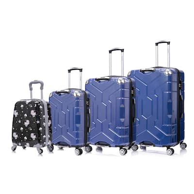 Merax Hardshell Travel Luggage Sets, 3 Piece Lightweight Durable Suitcase with Rotating Wheels and Adjustable Telescopic Handle