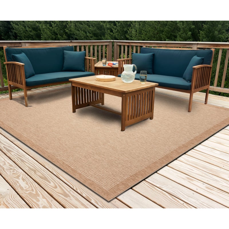 Liora Manne Sahara Texture Border Indoor/Outdoor Rug