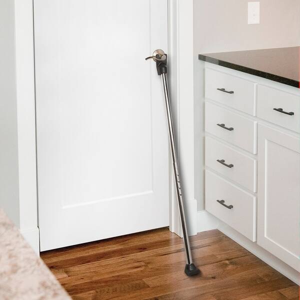 Shop Deluxe Door Guard Home Security Bar Door Stop Silver On
