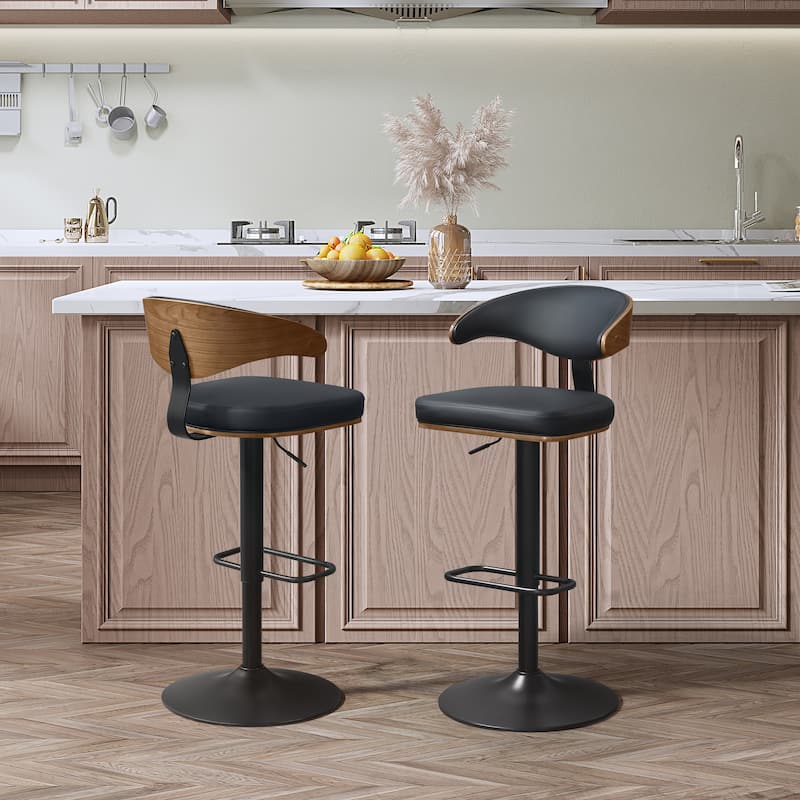 Art Leon Bentwood Swivel Adjustable Bar Stools