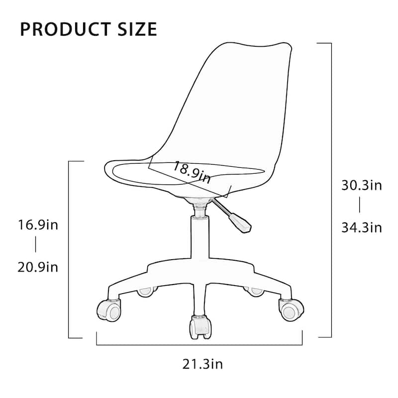 Modern Home Office Desk Chairs With Wheels and Adjustable 360 °