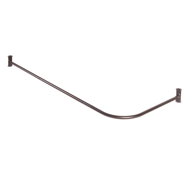 Utopia Alley 68 x 28 in Rustproof Aluminum L Shaped Corner Shower Curtain Rod - Bronze