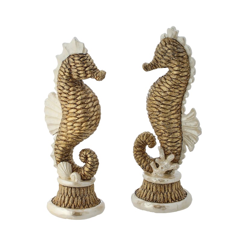 10.5" Resin Seahorse Set of 2