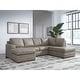 preview thumbnail 1 of 16, Signature Design by Ashley Amuleto Brown 2-Piece Sectional with Chaise - 124"W x 86"D x 40"H Right Facing