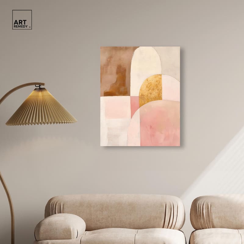 Rose Quartz and Sand I Canvas by Art Remedy, Gallery Wrapped