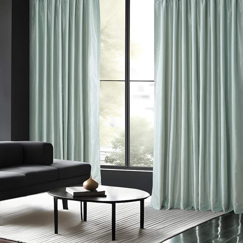 Exclusive Fabrics Vintage Textured Faux Dupioni Silk Room Darkening Curtains (1 Panel)
