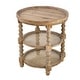 D29.7' x 16.5'Round 2-Tiered Side Tabel, Natural End Tabel for Lving Room Bedroom Entryway, Brown
