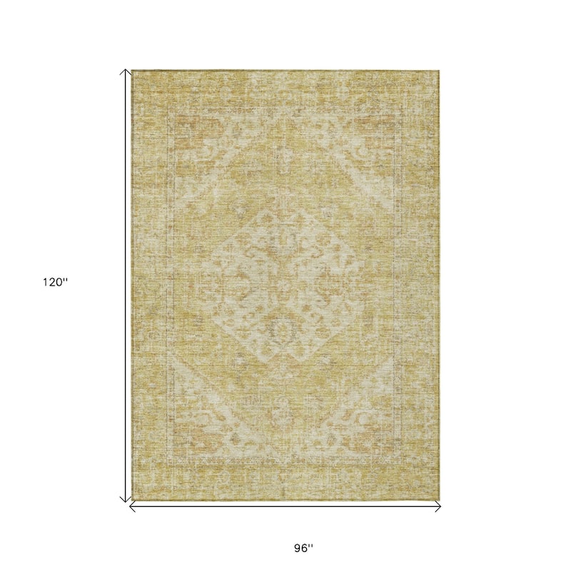 HomeRoots Oriental Traditional Rectangle Outdoor Rug