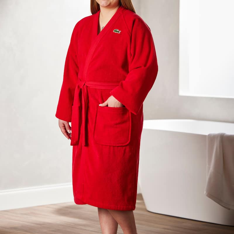 Lacoste 100% Cotton Classic Pique Bath Robe