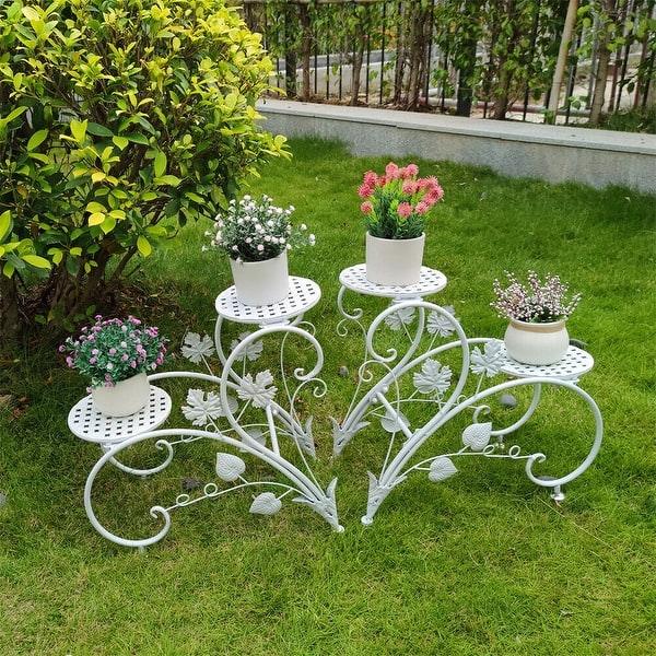 PERFECT PLANTS Ghirlanda Cuore In Metallo Bianco Con Luci LED A Batteria - Shabby Chic 1.35m