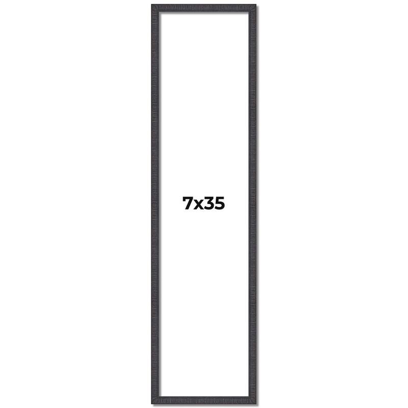 7x35 Frame Brown Solid Wood Picture Frame - Complete Modern Photo