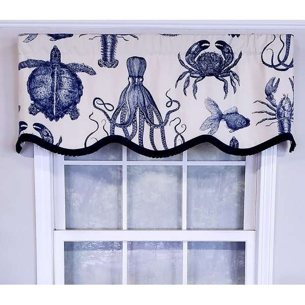 slide 2 of 3, RLF Home Design Aquarium Provance Window Valance