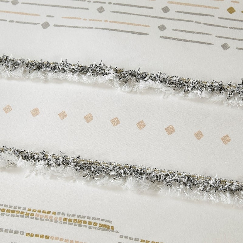 GDF Studio - Nea Cotton Printed Comforter Set with Tassel Trims