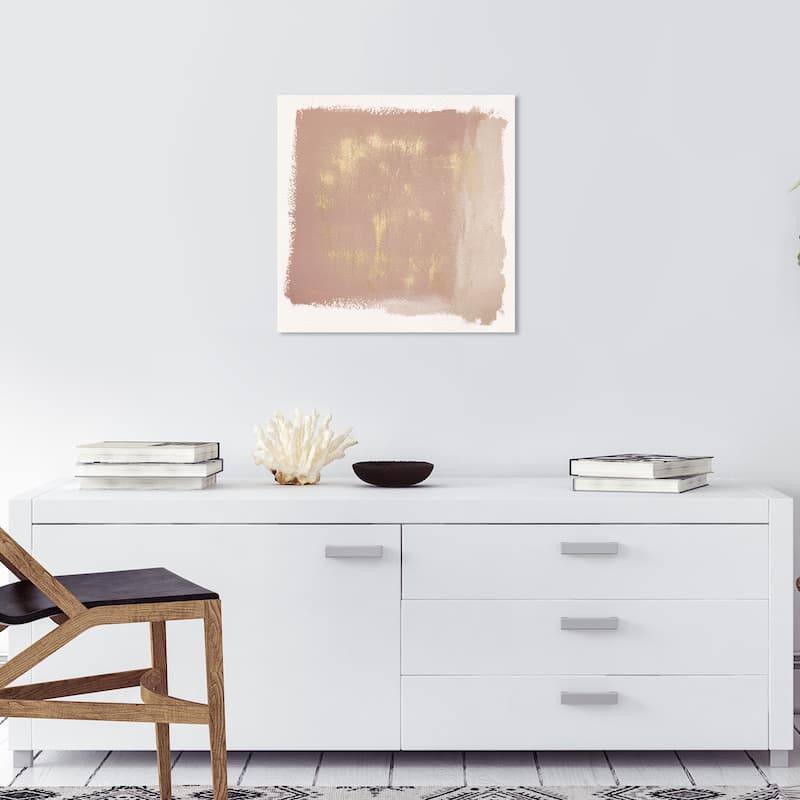 Wynwood Studio Canvas Abstract Cloudy Dreams Pink and Pastel Pink Modern & Contemporary Wall Art Canvas Print - 20 x 20