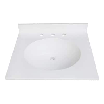 Kingston Brass KVPB2522A38 Wimbeldon 25" Solid Surface Vanity Top with
