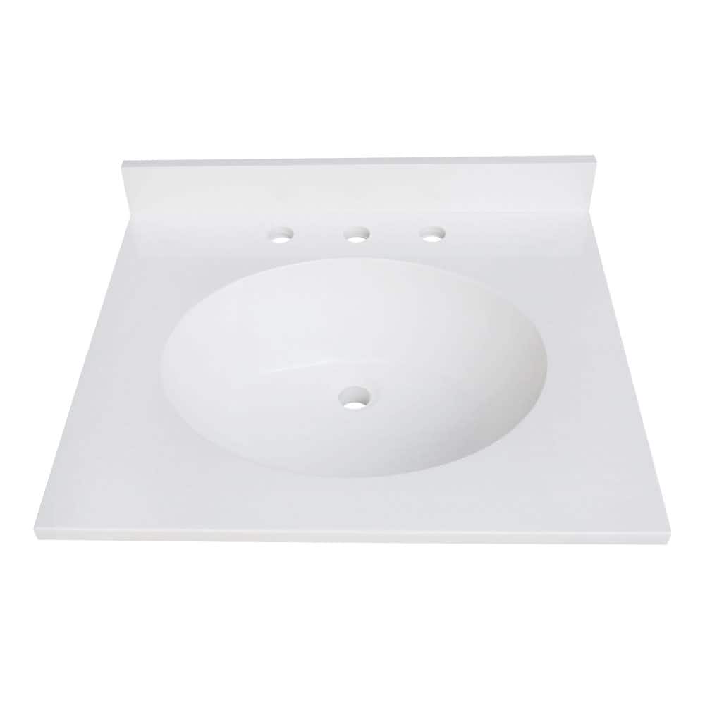 Kingston Brass KVPB2522A38 Wimbeldon 25" Solid Surface Vanity Top with