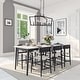 preview thumbnail 4 of 4, Modern 8-light Black Kitchen Island Chandelier for Dining Room - L37"xW13"xH17"