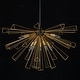 preview thumbnail 10 of 11, 10-Light Modern Large Round Sputnik Starburst Pendant Light Firework Semi-Sphere Globe Chandelier - 34.2 in. W x 19.6 in. H