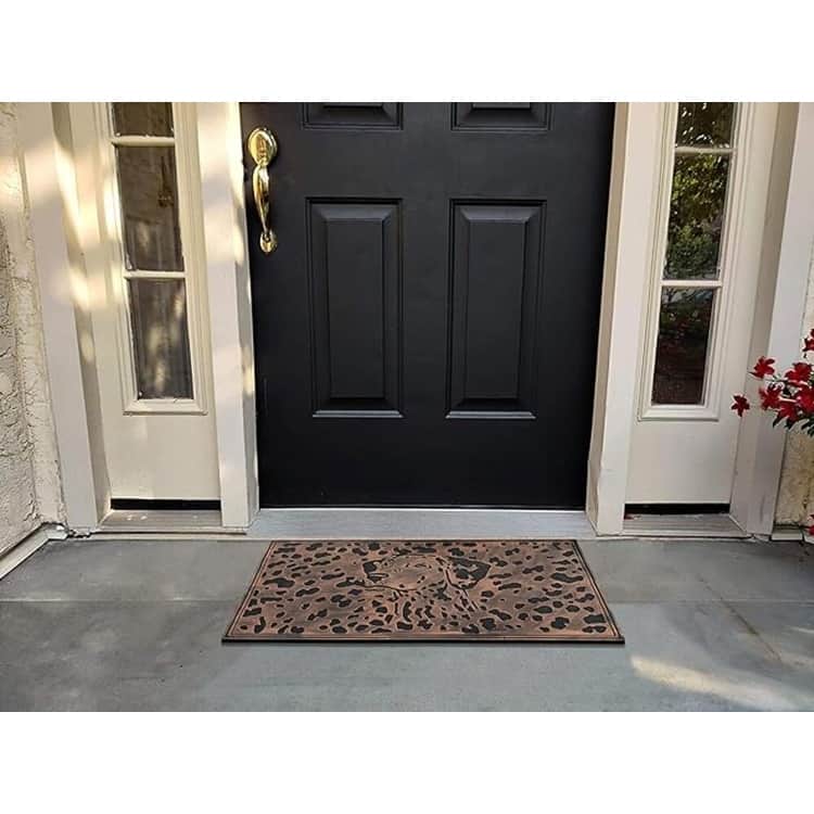 A1HC Welcome Rubber Pin Mat, Beautifully Copper Finished 18" X 30"