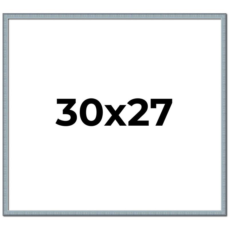 30x27 Frame Rustic Sky Blue Solid Wood Picture Frame | 0.75 Inch