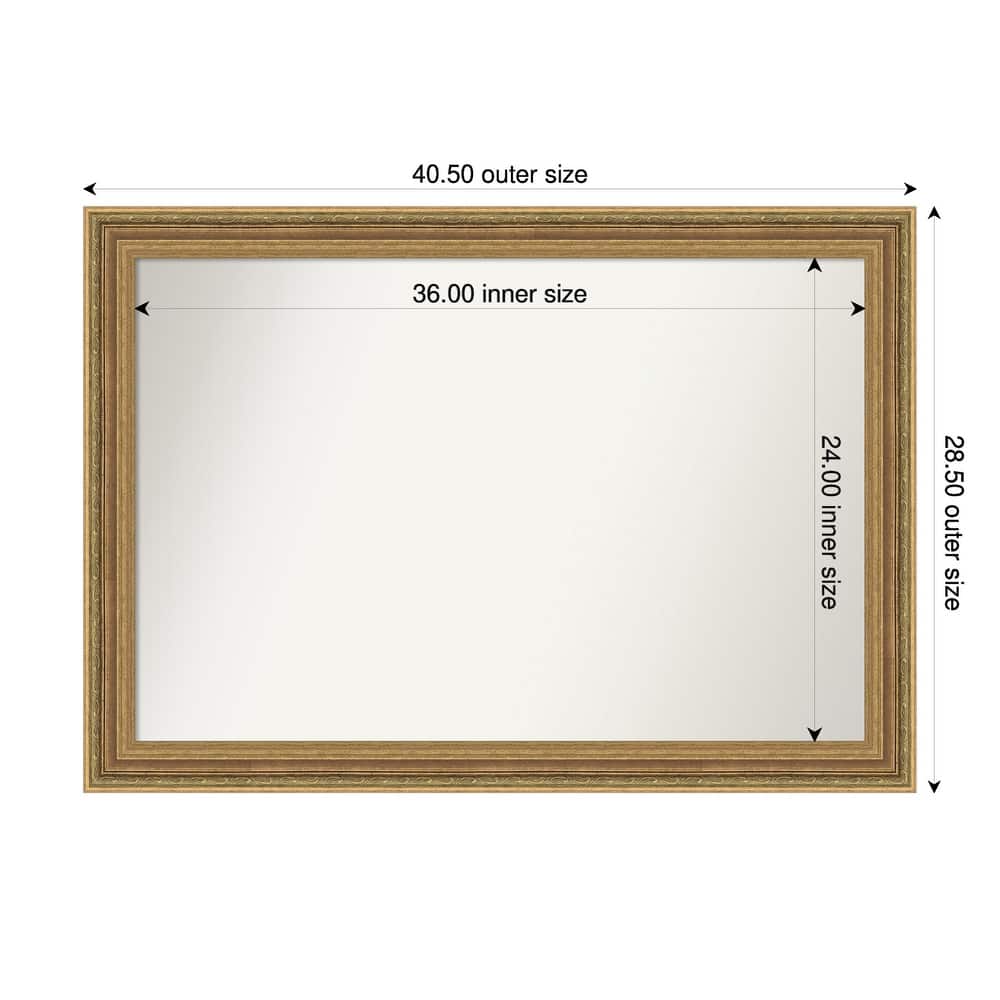 Elliot Gold Non-Beveled Framed Bathroom Vanity Wall Mirror - Elliot Gold