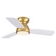 preview thumbnail 30 of 28, 32" Smart Gold & White Flush Mount Dimmable Ceiling Fan - 32''