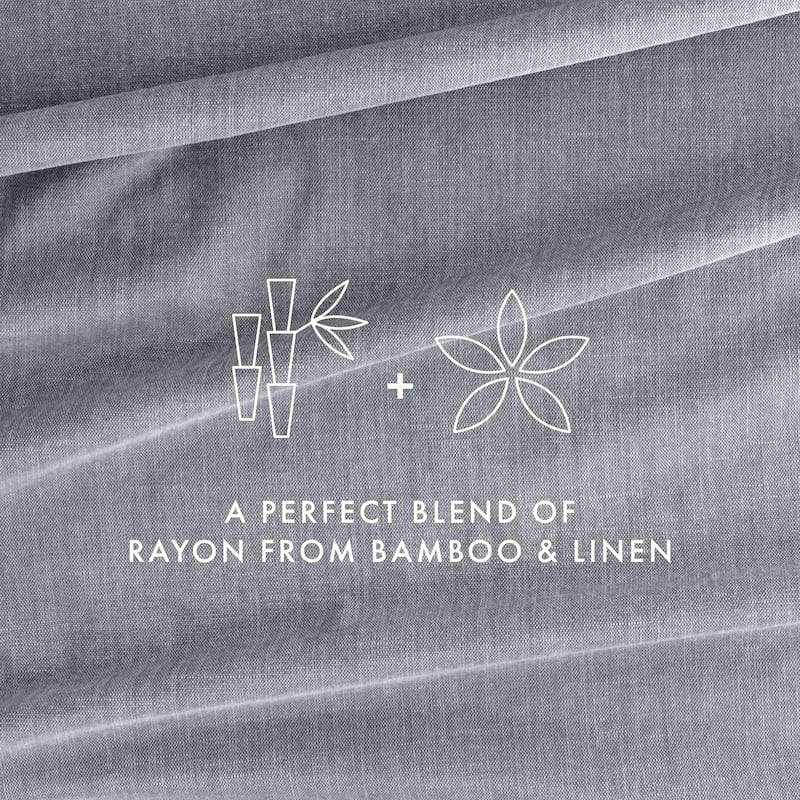 Becky Cameron Linen & Rayon from Bamboo Blend Deep Pocket 4 Piece Sheet Set