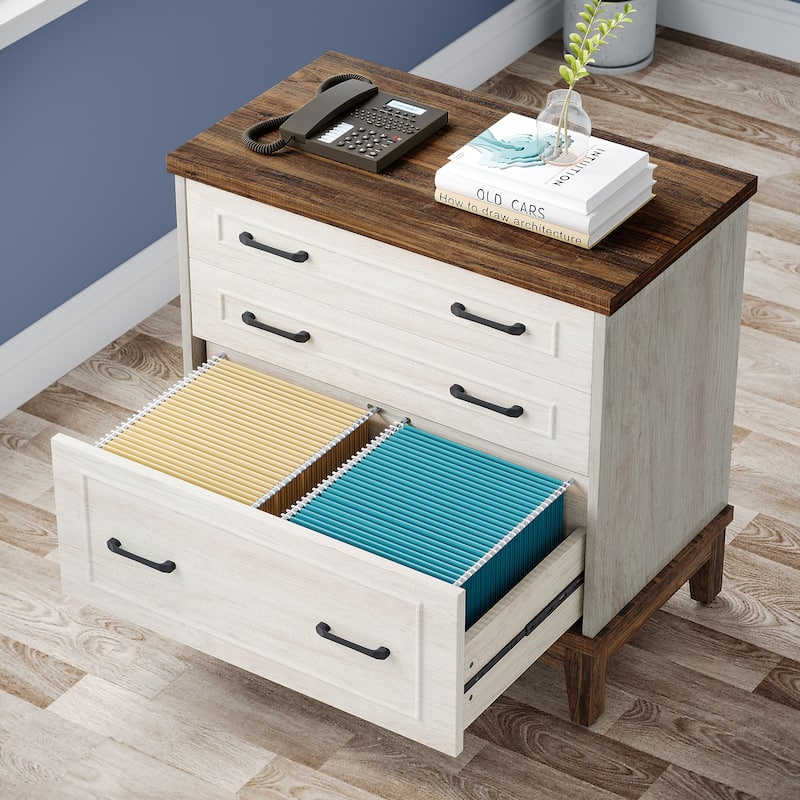 Lateral 3-Drawer File Cabinet for A4/Letter/Legal Size