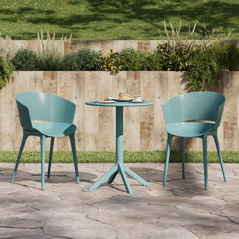 Christopher Knight Home - Bistro Modern Outdoor Plastic Bistro Set (3-Piece)