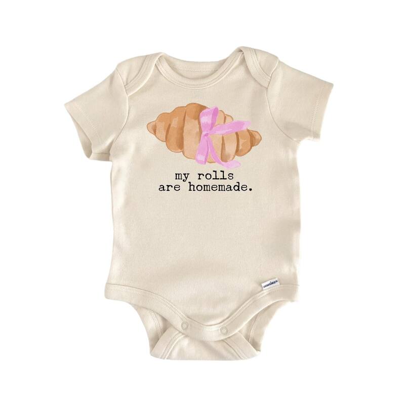 Cooking Baking Homemade Rolls - Baby Boy Girl Clothes Infant Bodysuit Funny Cute Newborn - White - 6-9M