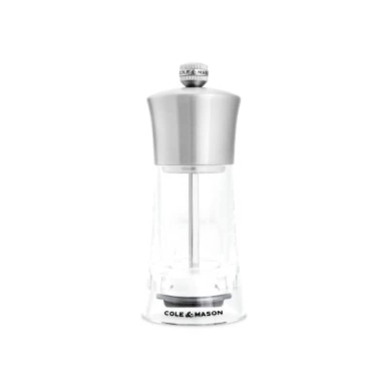 Cole & Mason Bromley Acrylic & Stainless Steel Salt Mill 6"