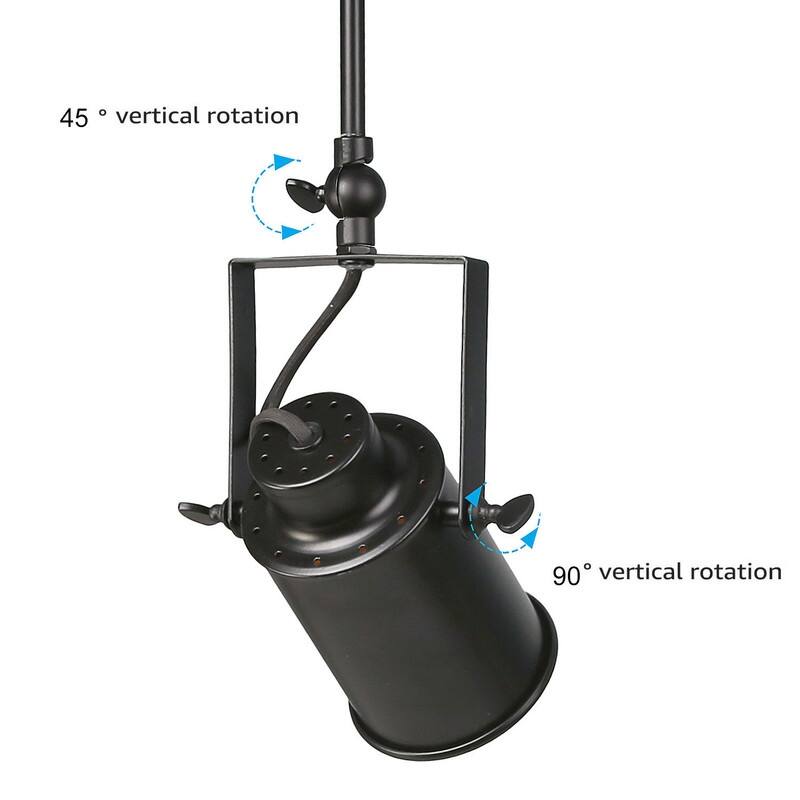 Modern Black 4-Light Spotlight Adjustable Linear Track Lighting Kit Flush Mount Ceiling Light - W 36.4" x E4.7" x H15"