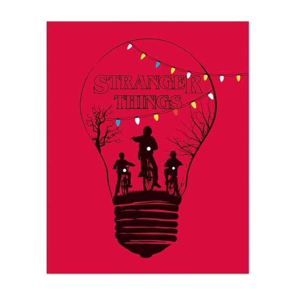 Stranger Things Red art Illustrations Minimal Retro Art Print/Poster ...