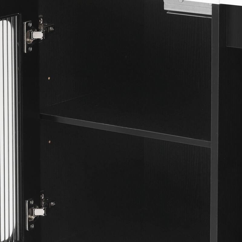 Kitchen Storage Table with Double-sided Storage, Kitchen Island with 2 Drawers