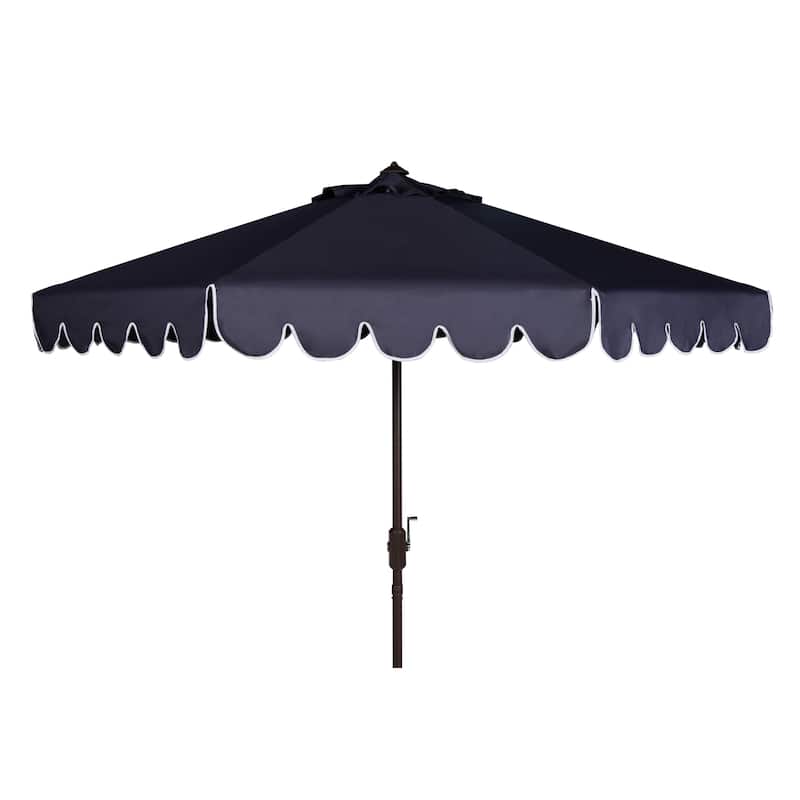 SAFAVIEH Antonije 9-Foot Crank Outdoor Umbrella - Blue