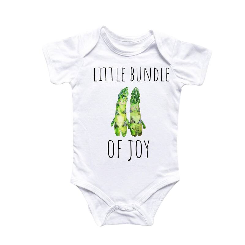 Asparagus Vegetable - Baby Boy Girl Clothes Infant Bodysuit Funny Cute Newborn - White - 0-3M