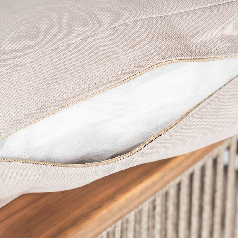 Christopher Knight Home - Riley Outdoor 4-piece Acacia Wood and Rope Sectional Patio Sofa Set